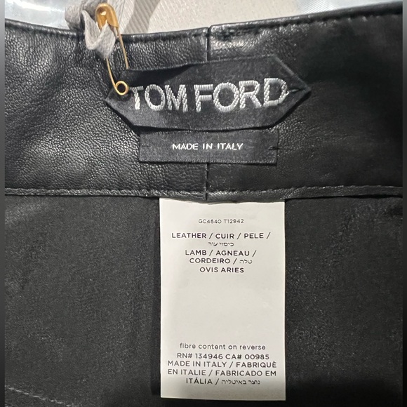 Tom Ford Patchwork Lamb Leather & Hair-On Pony Hair Midi Skirt NWT IT38 $2,990 - Picture 4 of 9